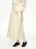 V-Hals Shirt & High Waist Rok Set