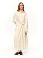 V-Hals Shirt & High Waist Rok Set