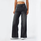 Retro jeans met wijde pijpen