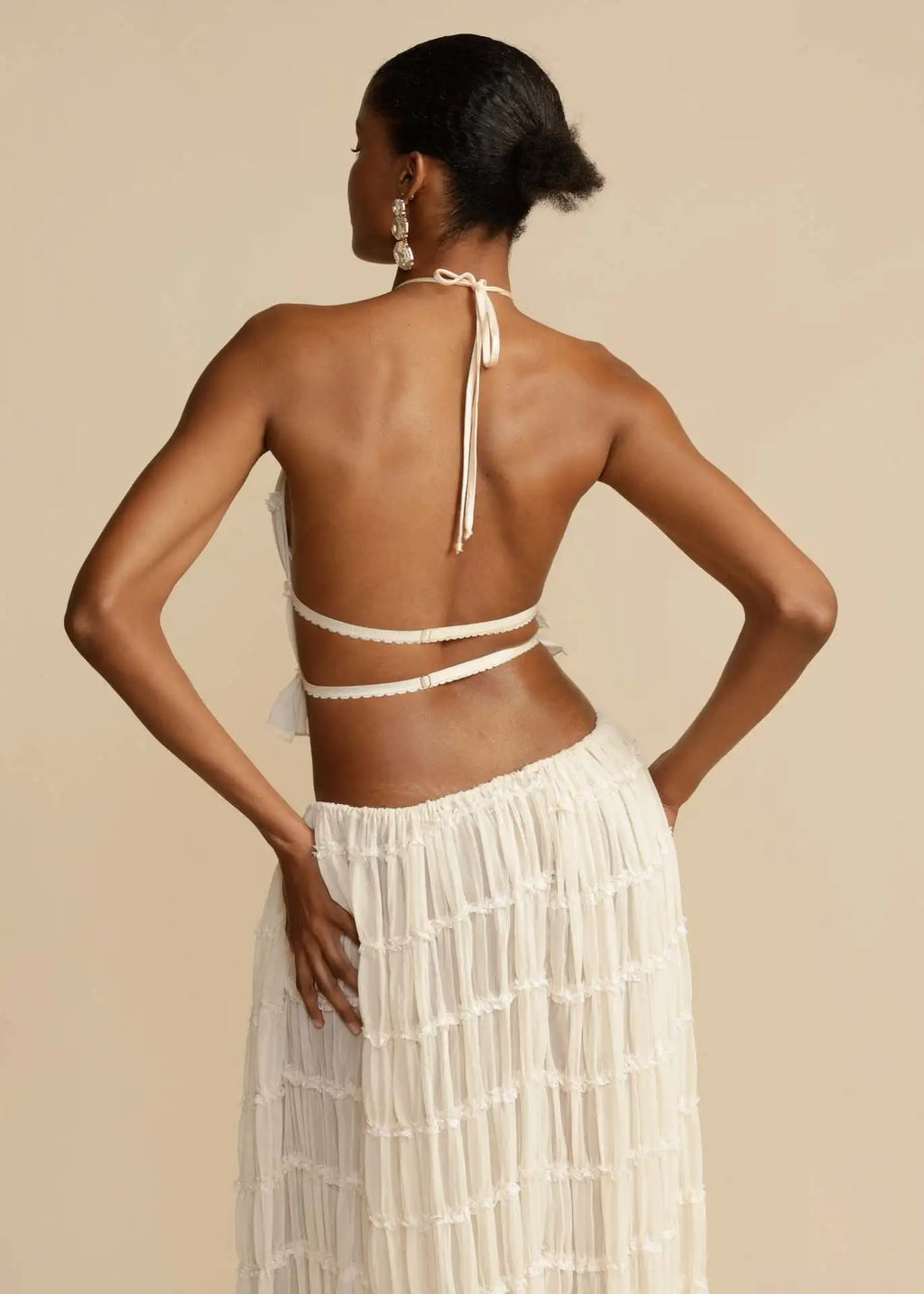 Bohemian 2-Delige Dames Set – Haltertop & Maxi Rok