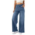 Retro jeans met wijde pijpen