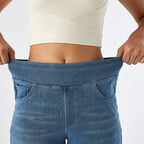 Retro jeans met wijde pijpen
