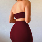 Strapless Tube Top & Maxi Rok Set