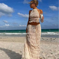 Bohemian 2-Delige Dames Set – Haltertop & Maxi Rok