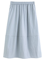 V-Hals Shirt & High Waist Rok Set