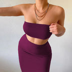 Strapless Tube Top & Maxi Rok Set