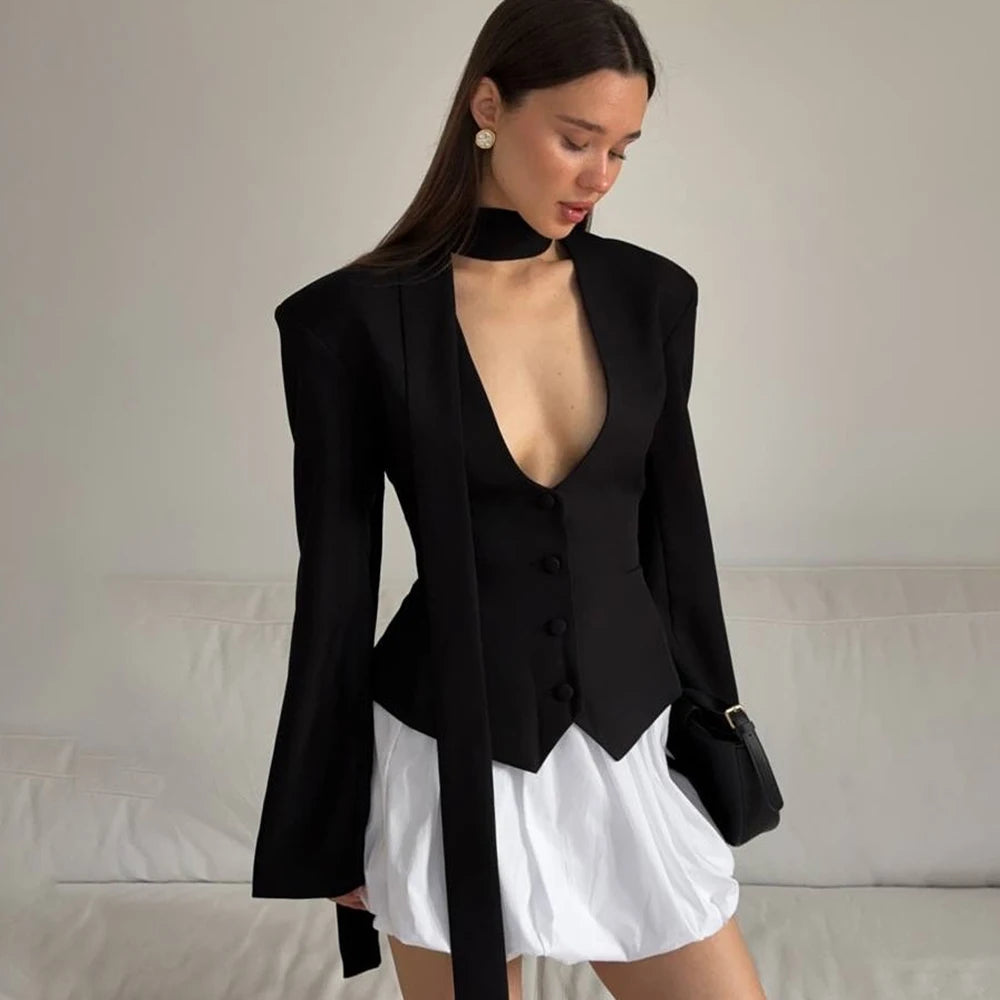 Dames Blazer met V-Hals