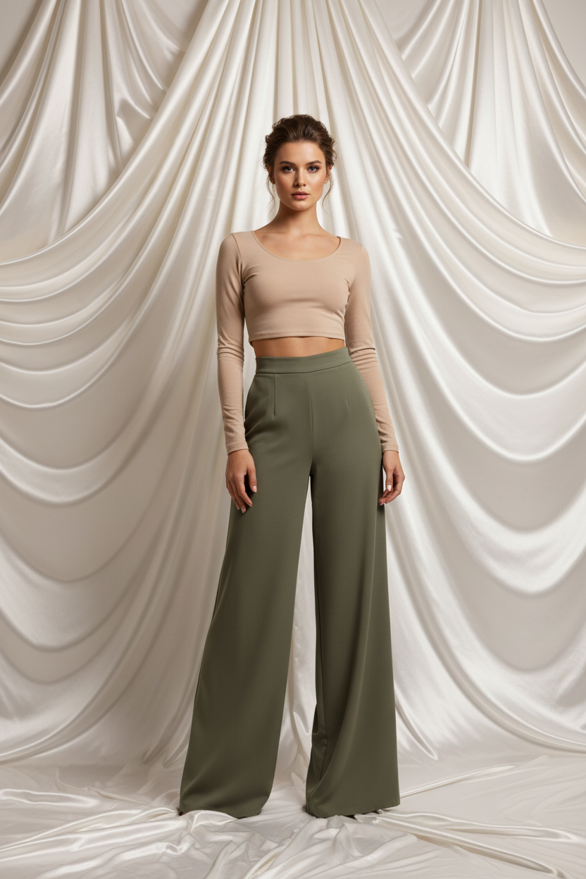 Yoga & Fitness Broek met Wijde Pijpen