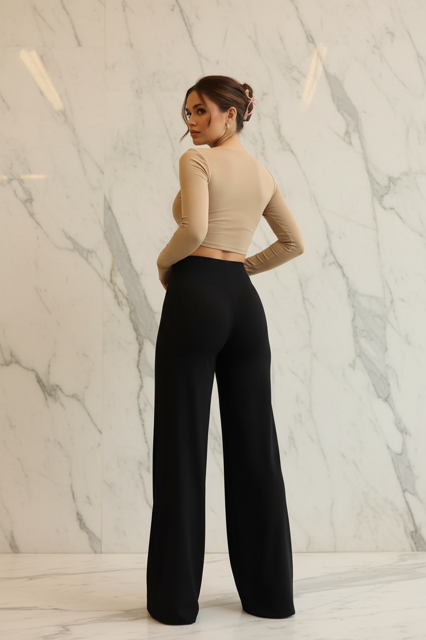 Yoga & Fitness Broek met Wijde Pijpen