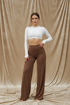 Yoga & Fitness Broek met Wijde Pijpen