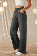 Retro jeans met wijde pijpen