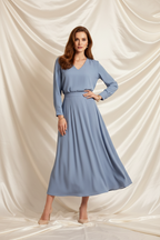 V-Hals Shirt & High Waist Rok Set