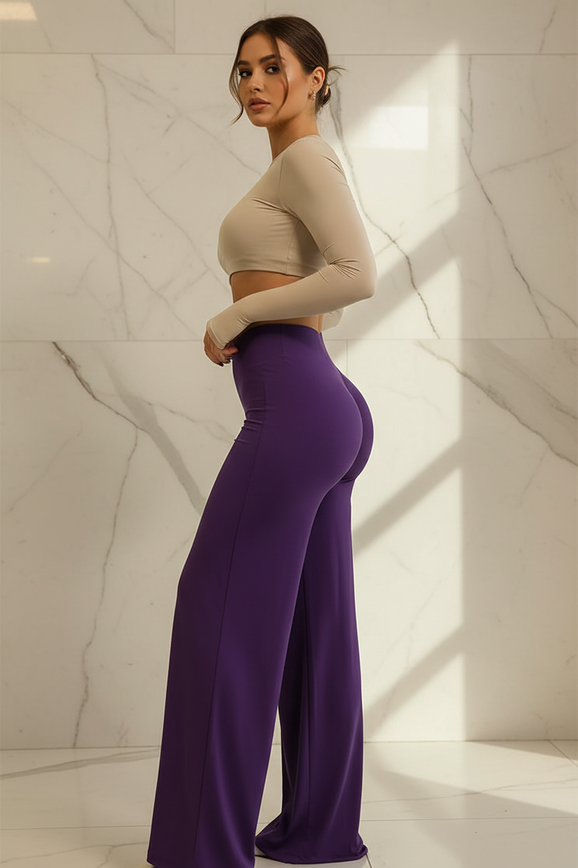 Yoga & Fitness Broek met Wijde Pijpen